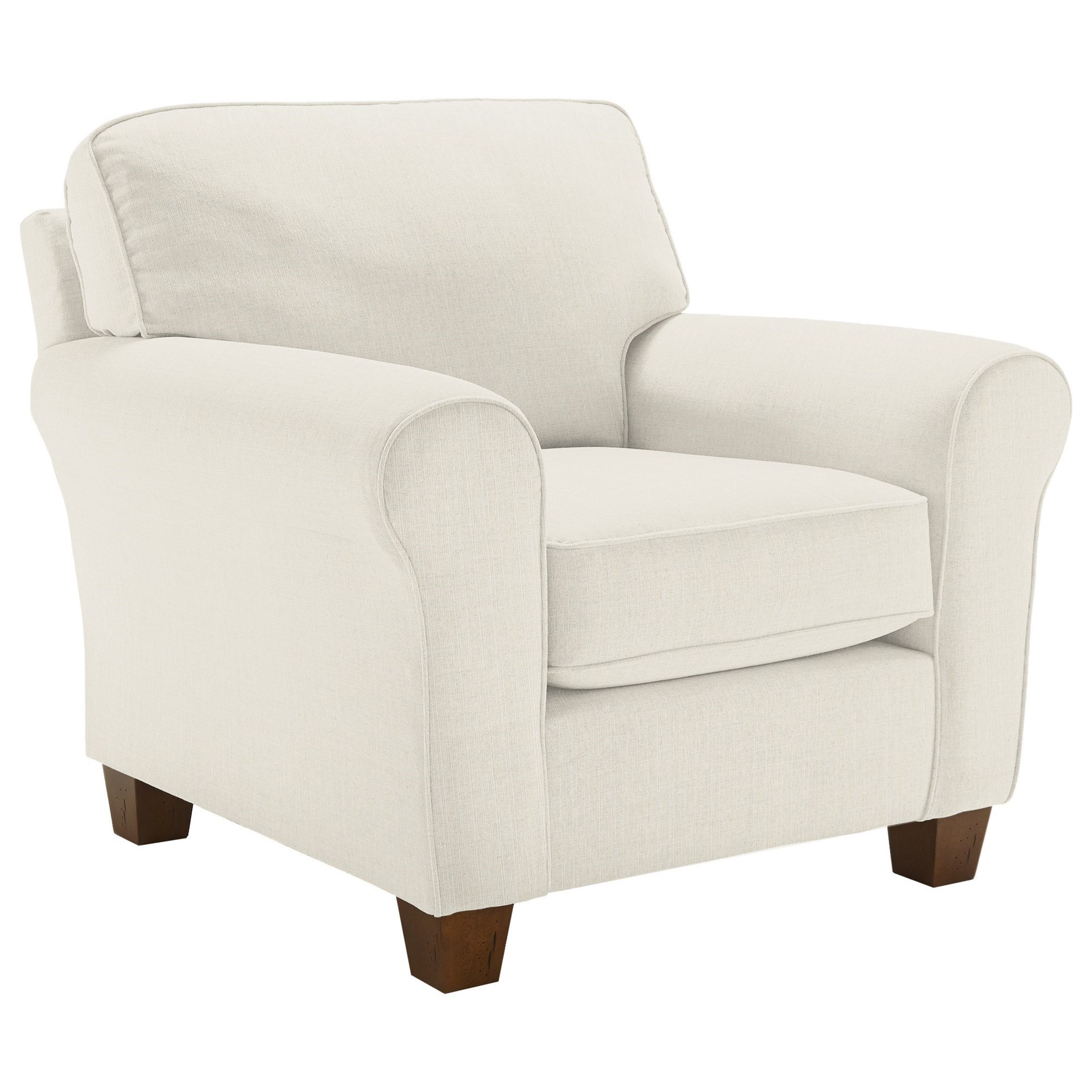 Best Home Furnishings Annabel C80DP Customizable Transitional Chair with Rolled Arms and Tapered Leg Wayside Furniture Mattress Upholstered Chairs